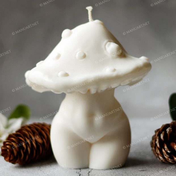 Silicone mold - Large Mushroom Goddess 130mm - for making soaps, candles and figurines