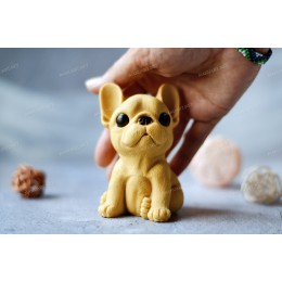 Silicone mold - Big sitting puppy French bulldog