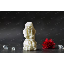 Skeleton 3D Silicone Mold for Soap, Candle Making, Resin, and Gothic Crafts