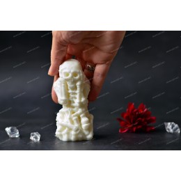 Skeleton 3D Silicone Mold for Soap, Candle Making, Resin, and Gothic Crafts