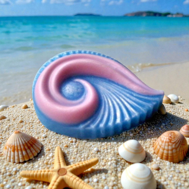 Słoneczny Wiatr – silikonowa forma do mydła, jesmonitu i żywicy – spiralna muszla