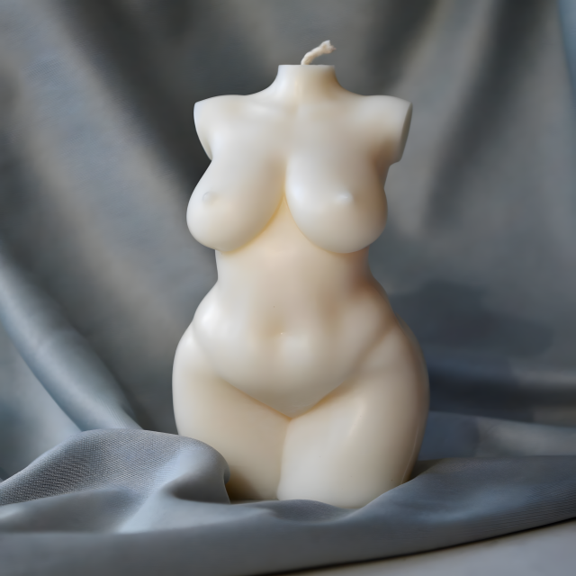 Plus Size Woman Torso mold for candle making, resin goddess silicone mould, 100mm/4inch