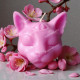 Buddha cat head mold 2inch-50mm third eye mystical, soft silicone candle mould