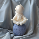 Moon Astronaut Mold Space Themed for Candles, Soap, Resin, Plaster - meditation pose Silicone Mould
