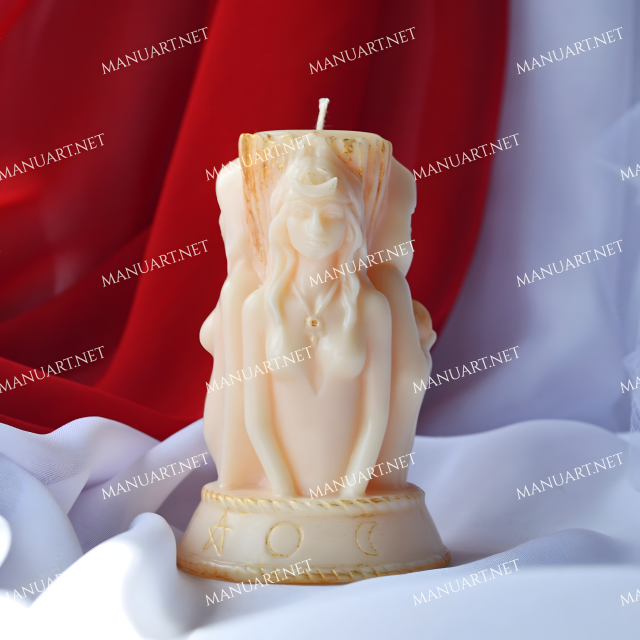 Triple Goddess Mold for Candles, Pagan Decor, Rituals, Wicca, Resin, Plaster, Soap Silicone Mould