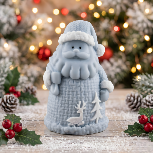 Little Santa Claus Mold for Christmas Decor, Candles, Soap, Resin - New Year Silicone Mould
