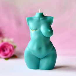 Breast Cancer Survivor plus size Goddess torso with scar  - Candle Silicone Mold Collection for Decorative and Sculptural Crafting