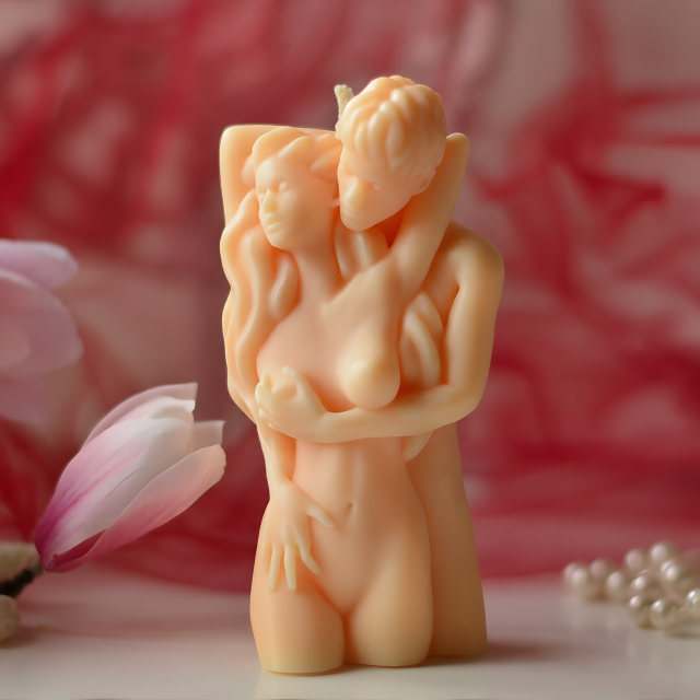 Big Lovers Mold for Romantic Candle, Couple Statue, Soap, Resin - Valentine Decor Silicone Mould