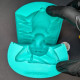 Meditating Cat Mold for Lotus Pose Candles, Resin Decor, Plaster Statues - Zen Silicone Mould