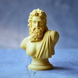 Zeus bust 13cm - Plaster Bust Mold Collection for Sculptural Art and Candle Crafting