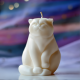 Manul Sitting Cat Mold for Candle, Soap, Resin and Chocolate - kitty silicone mould