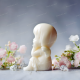 Sitting Angel Mold for candles, soap, resin, plaster - 3inch/75mm, baby silicone mould