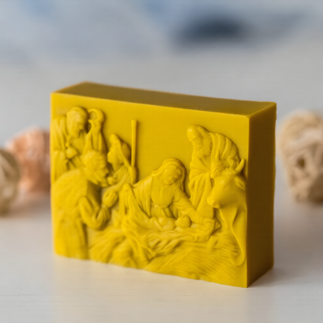 Nativity of Jesus Mold for Soap, Candles, Resin, Plaster and Chocolate - Christianity Silicone Mould