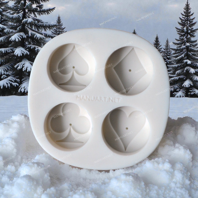 Card Mould for Tealight Candles and Soap, Resin Casting - food-grade silicone mold