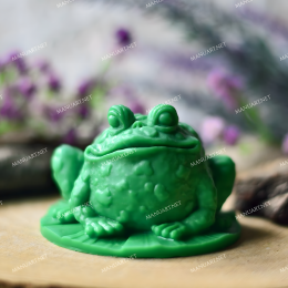 Frog Sitting on a Leaf
