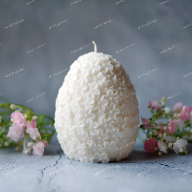 Easter Egg mold in Flowers for candle making, Soap, Wax, Resin, Spring silicone Mould