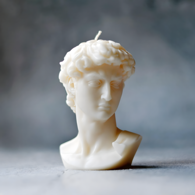 David Head mold for plaster, resin, concrete, wax, candle making, antique bust silicone mould