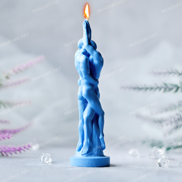 Gay Lovers mold for candle, romantic male couple, soap, resin, plaster - LGBT silicone mould