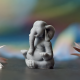 Elephant in Yoga pose 3D silicone mold, soap mold, candle mould, cute, Zen, mindful, mindfulness, Peaceful, animal, meditate, meditating