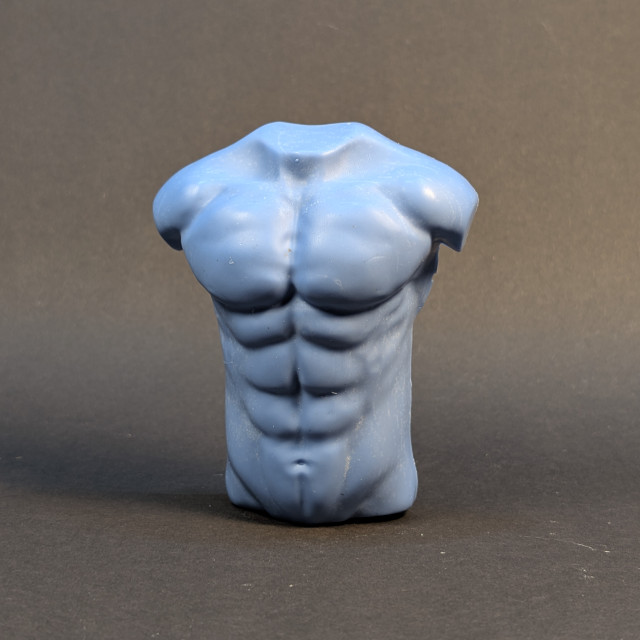 Male Torso Mold for Soap Making, Plaster, Chocolate and Resin - Body Art Silicone Mould