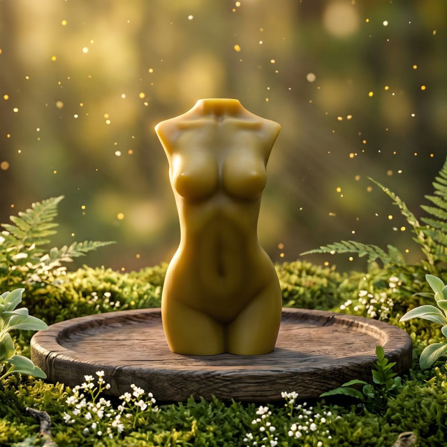 2D Female Torso Mold for Plaster, Soap, Chocolate, Wax and Resin - Goddess Silicone Mould