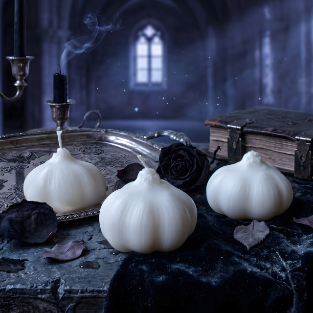 Garlic Bulb Mold for candle making, soap, plaster, resin, vampire gothic Halloween silicone mould