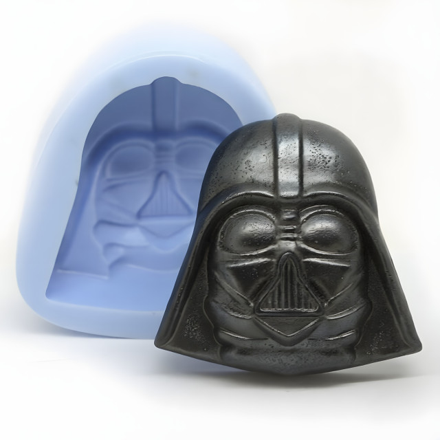 Darth Vader Mold for Soap, Candle, Resin, Concrete, Plaster, Chocolate, Star Wars Silicone Mould