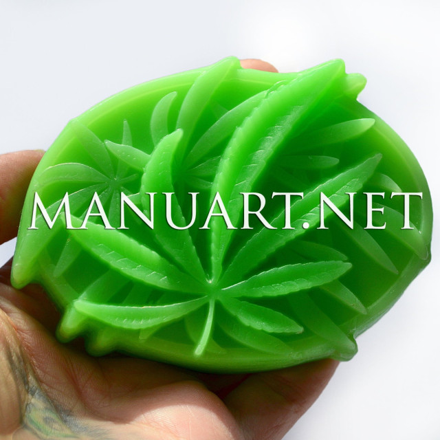 Silicone mold - Marijuana - for making soaps, candles and figurines