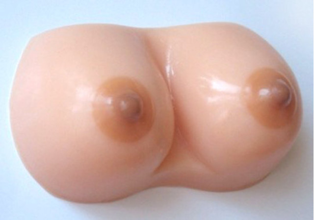 Silicone mold - Female breast 3D - for making soaps, candles and figurines