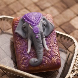 Silicone mold - Indian elephant - for making soaps, candles and figurines