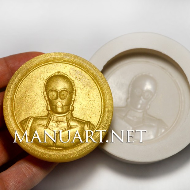 Silicone mold - C-3PO - for making soaps, candles and figurines