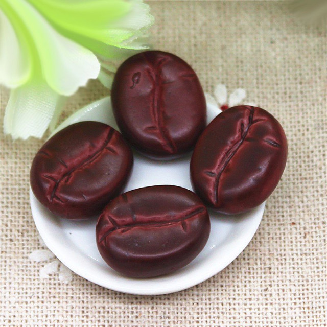 Silicone mold - 10 Coffee beans set - for making soaps, candles and figurines