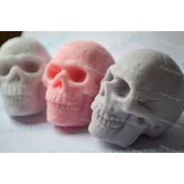 Silicone mold - Skull 3D - for making soaps, candles and figurines