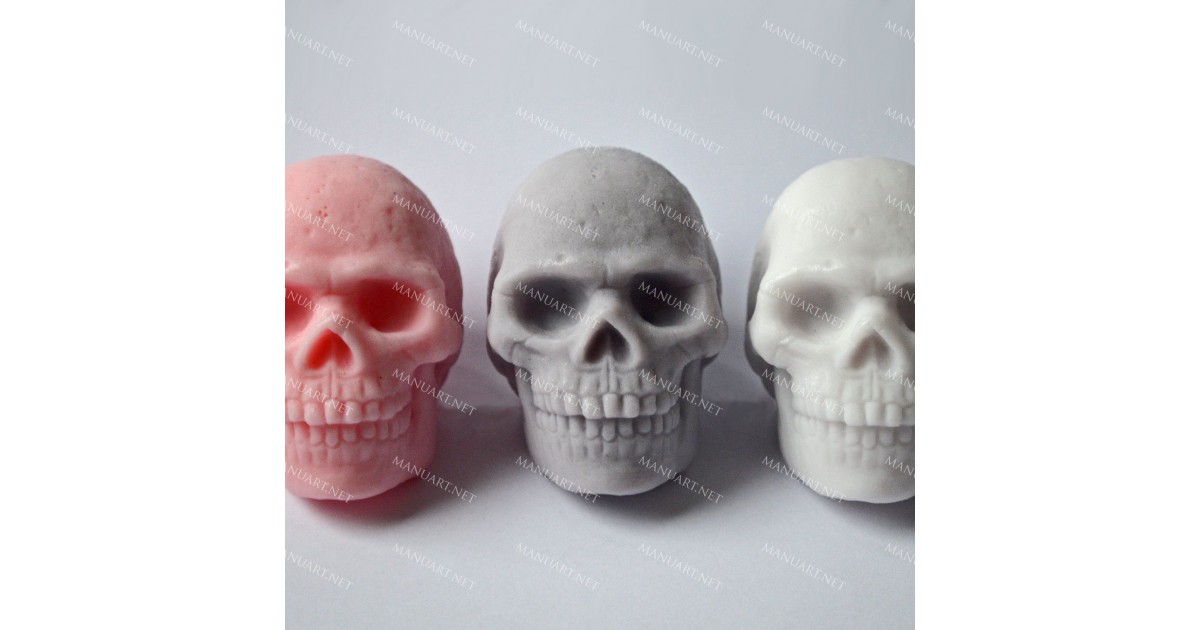 Silicone mold - Skull 3D - for making soaps, candles and figurines