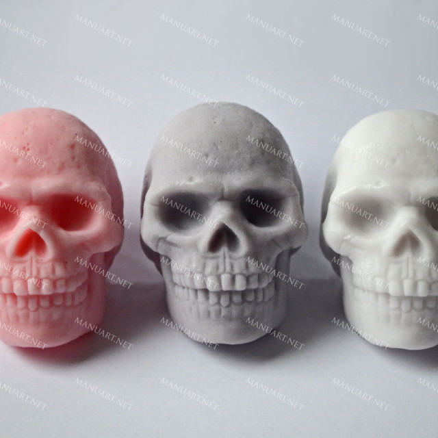Silicone mold - Skull 3D - for making soaps, candles and figurines
