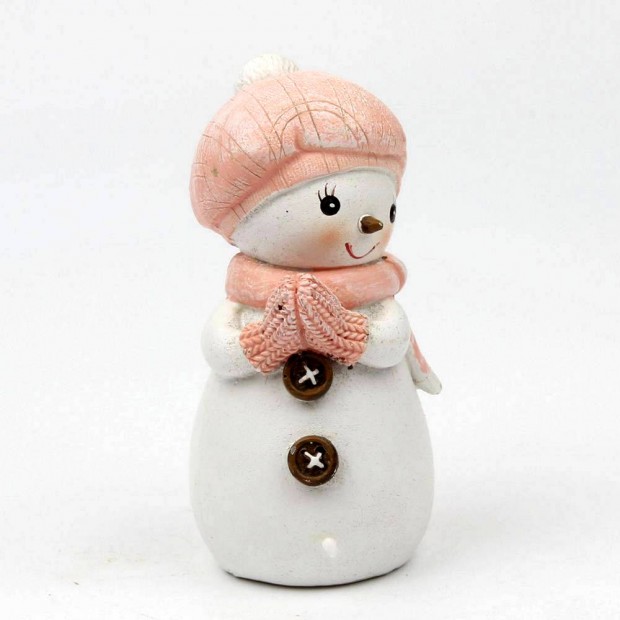 Silicone mold - Snowman girl in a hat and scarf - for making soaps, candles and figurines