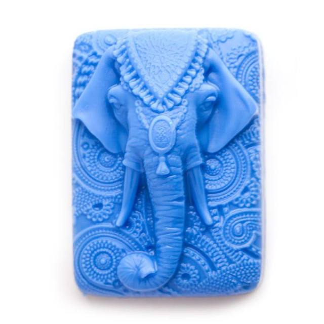 Silicone mold - Indian elephant - for making soaps, candles and figurines