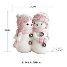Silicone mold - Two snowmen in a knitted hat, scarf and mittens - for making soaps, candles and figurines