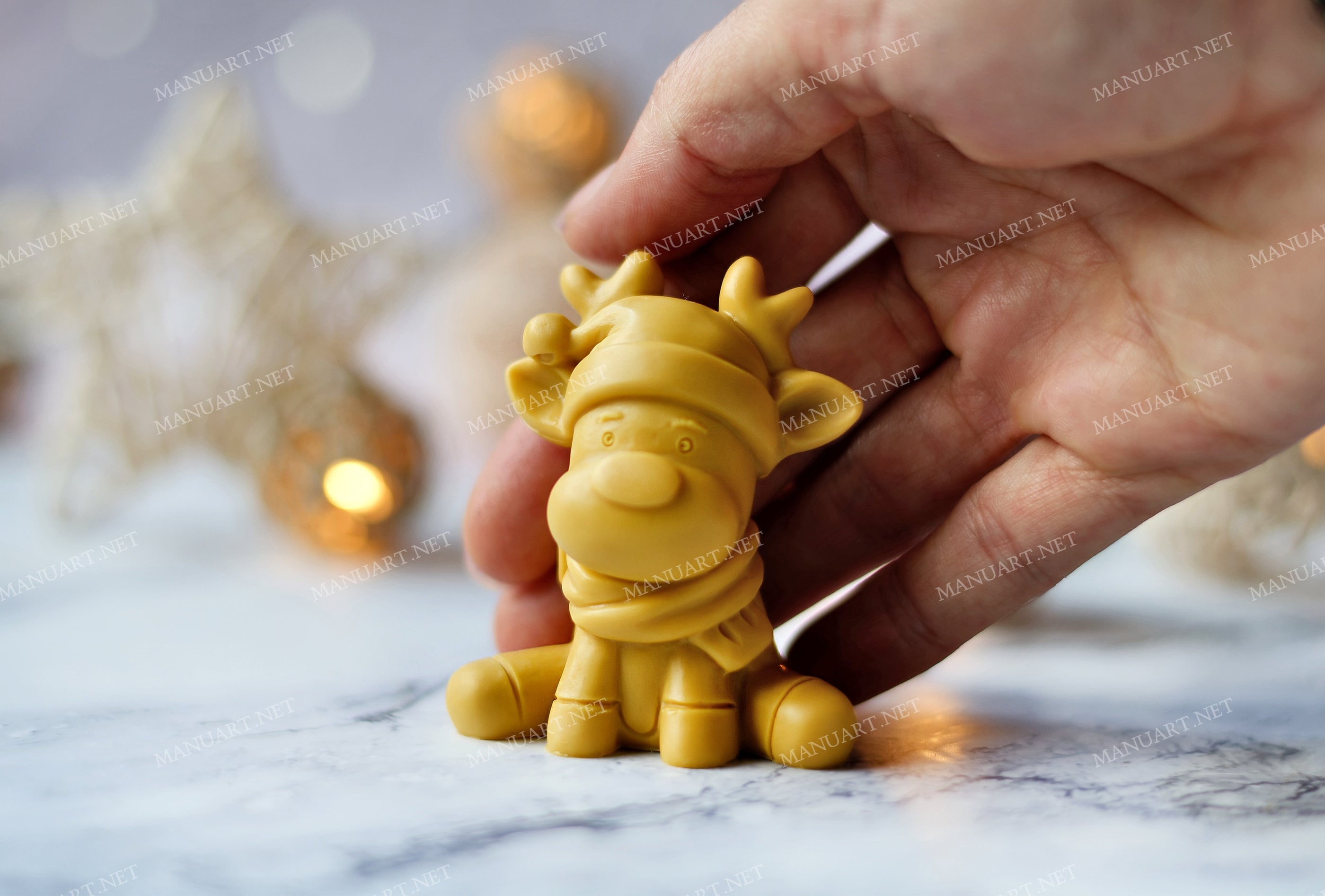 Christmas Reindeer Straw Topper Mold