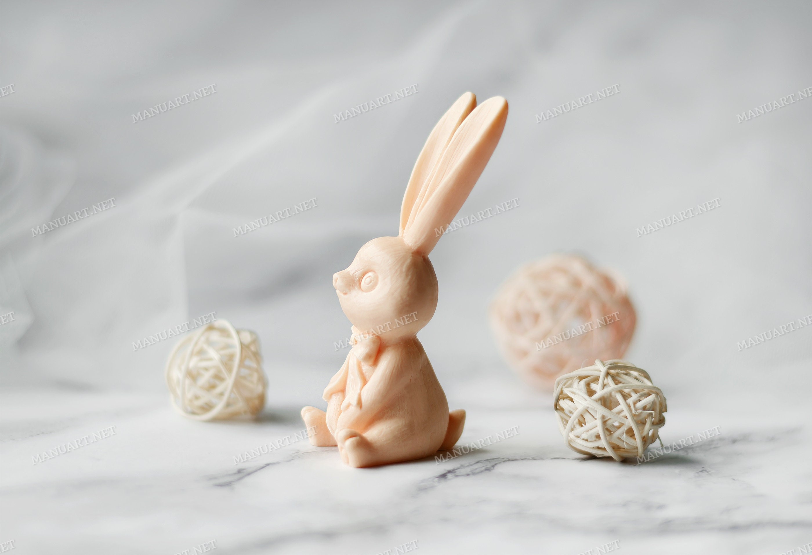 Bunny with flowers - silicone mold - Inspire Uplift